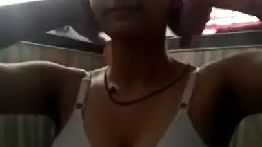Beautiful busty teen showing her big boobs