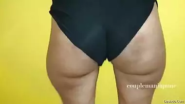 Indian couple fuck show black shorts blue top riding reverse ride