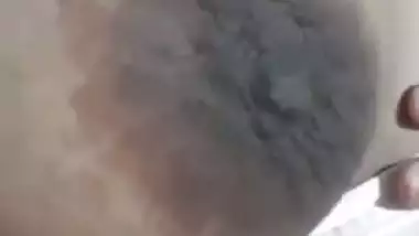 Big boobs showing GF on video call pleases lover