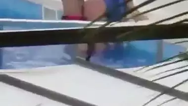 Caught Fucking In Swimming Pool Publicly