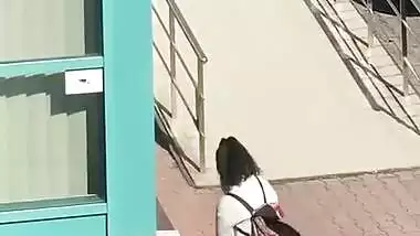 Naughty Young Babe Getting Horny in University & Stated Rubbing her Pussy