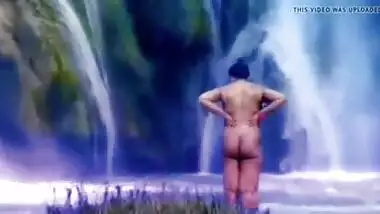 Desi nude at waterfall