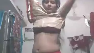 Desi naughty wife Stripping Her Saree For Lover