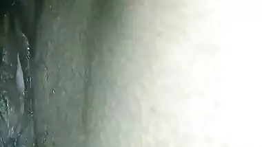 Man licks his wife’s shaved pussy like a dog