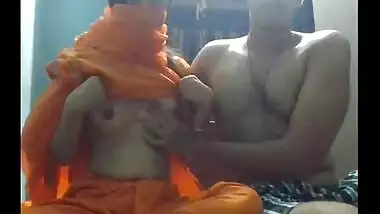 Horny man playing with his classmate’s Indian boobs