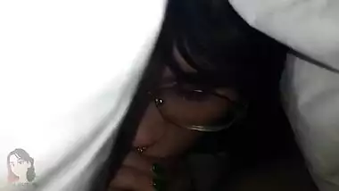 My StepSister crawled under the covers with me and gave me a sloppy blowjob