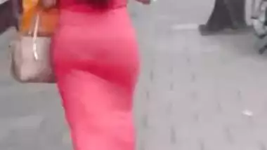 Candid Cute Desi Jiggly Butt - See Thru Dress...