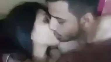 Punjabi sex video of a college couple fucking in bed