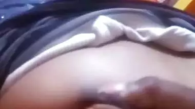 Ava fondling her boobs