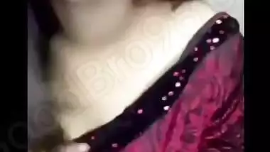 Unknown Tango Model Braless With Saree With Face! ????????