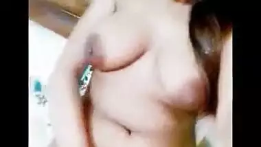 Sexy white girl nude selfie video shot by Beautycam