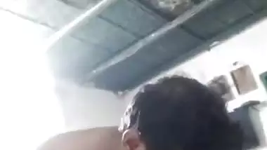 Horny Jija chews big boobs of Sali in a local bf video