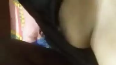 Husband sucking sleeping bhabhi’s boob