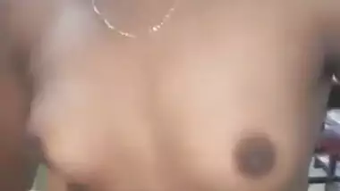 Sexy desi girl take nude selfie video and playing self boobs 1