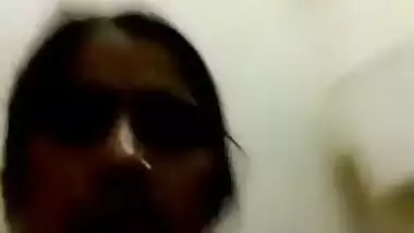 Mature Indian lady selfie shoot inside bathroom