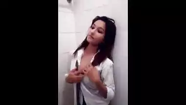 Sexy girl getting exposed in bathroom