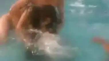 pakistani couple in pool naked