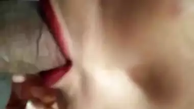 Mouth fucking in kitchen