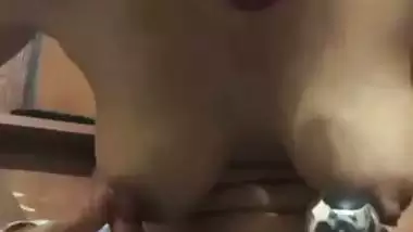 Indian wife with dildo vibrator viral naked masturbation