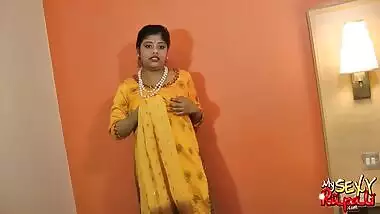 Indian babe Rupali exposing big tits masturbating with dildo