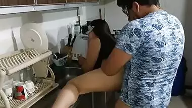 Colombian Fucking In The Kitchen With Her Favorite 1 - 2