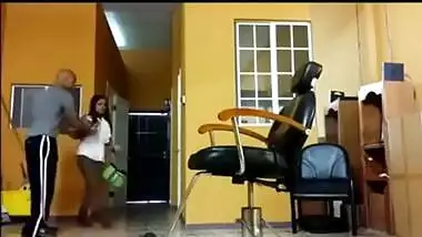 NRI office girl fucked from back on chair