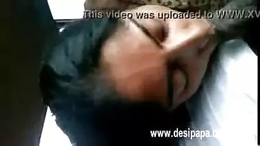 indian wife giving her hubby a blowjob in car while on picnic with friends