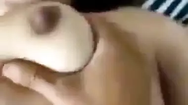 A cock hungry girl moans like a whore in the video