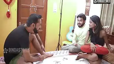 Cheater Boyfriend Shares His Girlfriend With His Friend For Hardcore Threesome ( Hindi Audio )