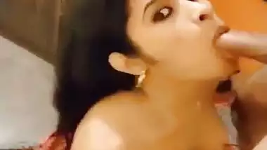 Nude Tamil girl gives a deep blowjob to her cousin