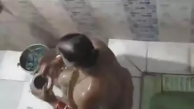 Desi Bhabhi Bathing record By hidden cam