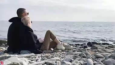 Blonde Public Blowjob Dick and Cum in Mouth by the Sea - Outdoor
