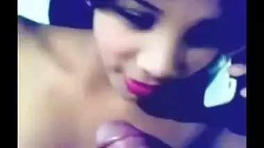 sylheti cute girl giving blowjob to boyfriend