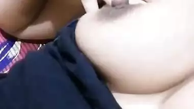 Sexy indian girl showing boob and fingering pussy 1