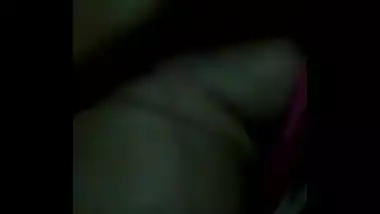 Amateur Desi sexpot flashes medium XXX boobs in darkened bathroom
