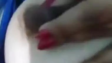 Bhabi Playing WITH boobs