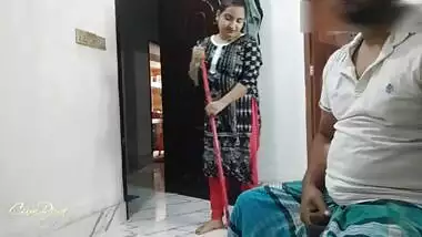 Busty wife helps her husband in jerking in desi couple sex