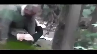 Desi old guy having sex in forest with youngstar