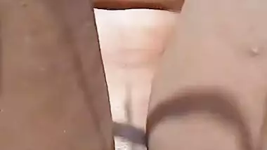 Shaved pussy in jungle