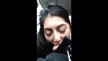 Tamil Slut Sucks White Dick in Car