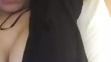 Trying to exposed her boobs but oops moment