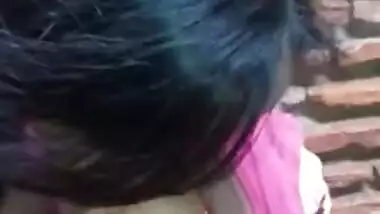 Adorable Desi cutie flashes curious friend her XXX tits in public