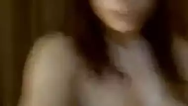 Horny Indian aunty exposing her shaved pussy