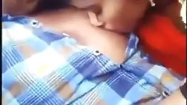 Desi Girl in Car Play with Lover