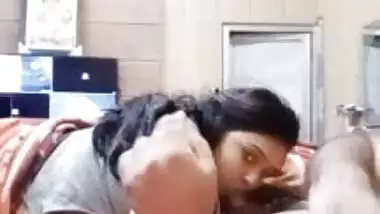 Desi MILF sucking cock of her BF