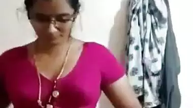 Telugu wife removing saree and blouse boob show