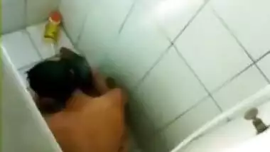 Indian Girl Secretly Recorded During Bathroom Sex