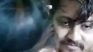 Indian lovers nude romance on selfie cam