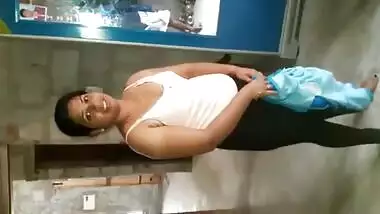 Joyful Desi aunty and her XXX assets captured on camera by hubby
