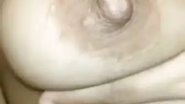 Strange Indian woman gently touches own XXX nipples and wet vagina